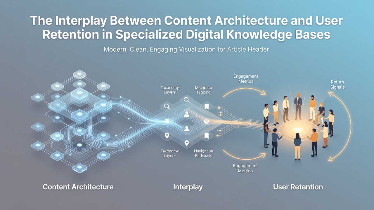 The Interplay Between Content Architecture and User Retention in Specialized Digital Knowledge Bases